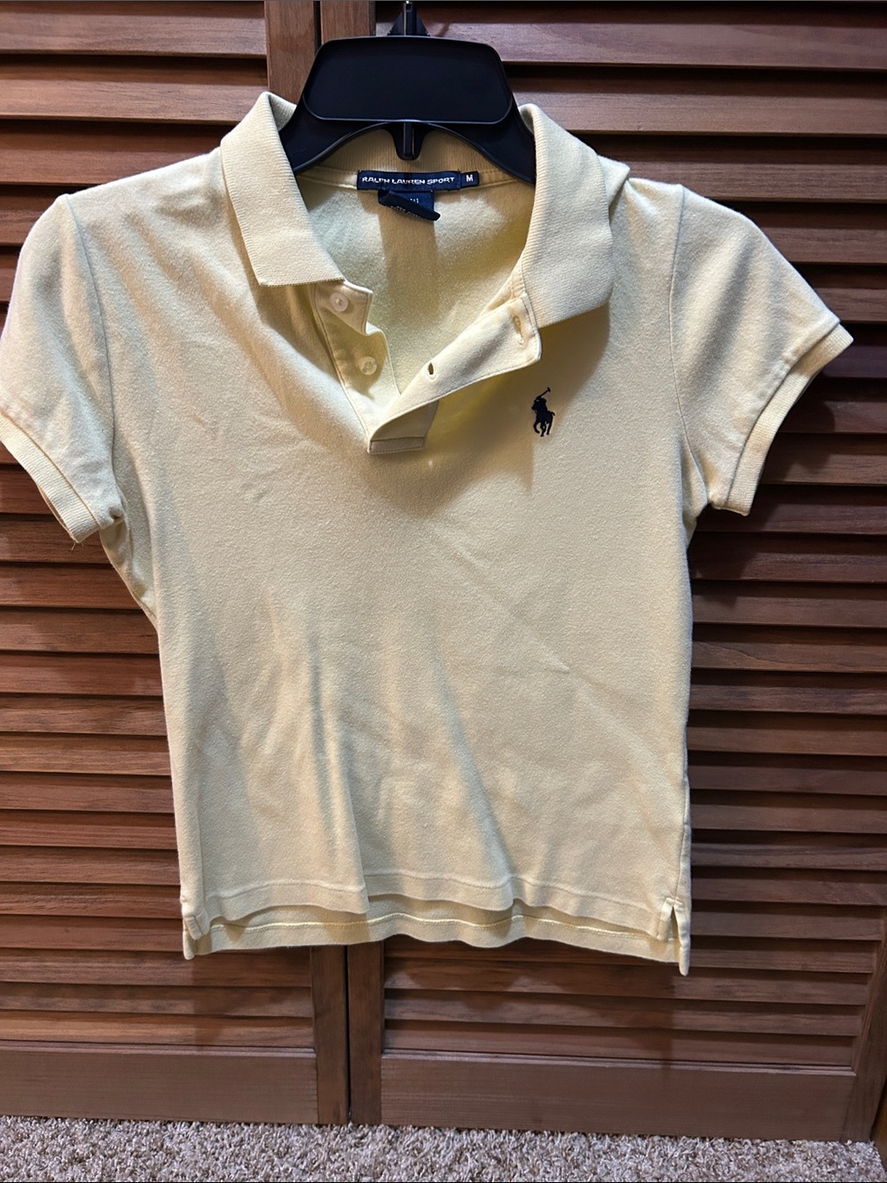 Ralph Lauren Sport Light Yellow Polo with Navy Pony
